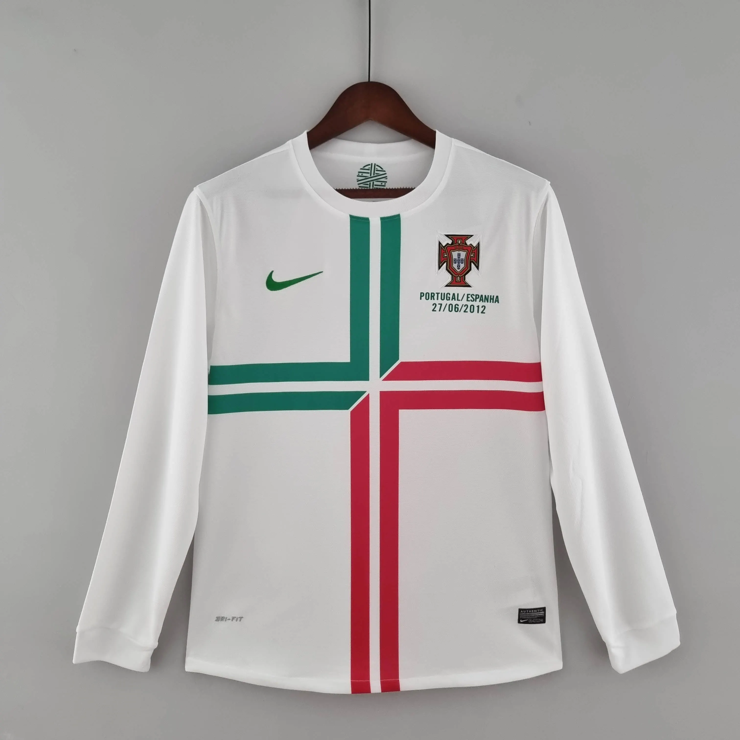 2012 Rétro Manches longues Portugal Extérieur Maillot de football
