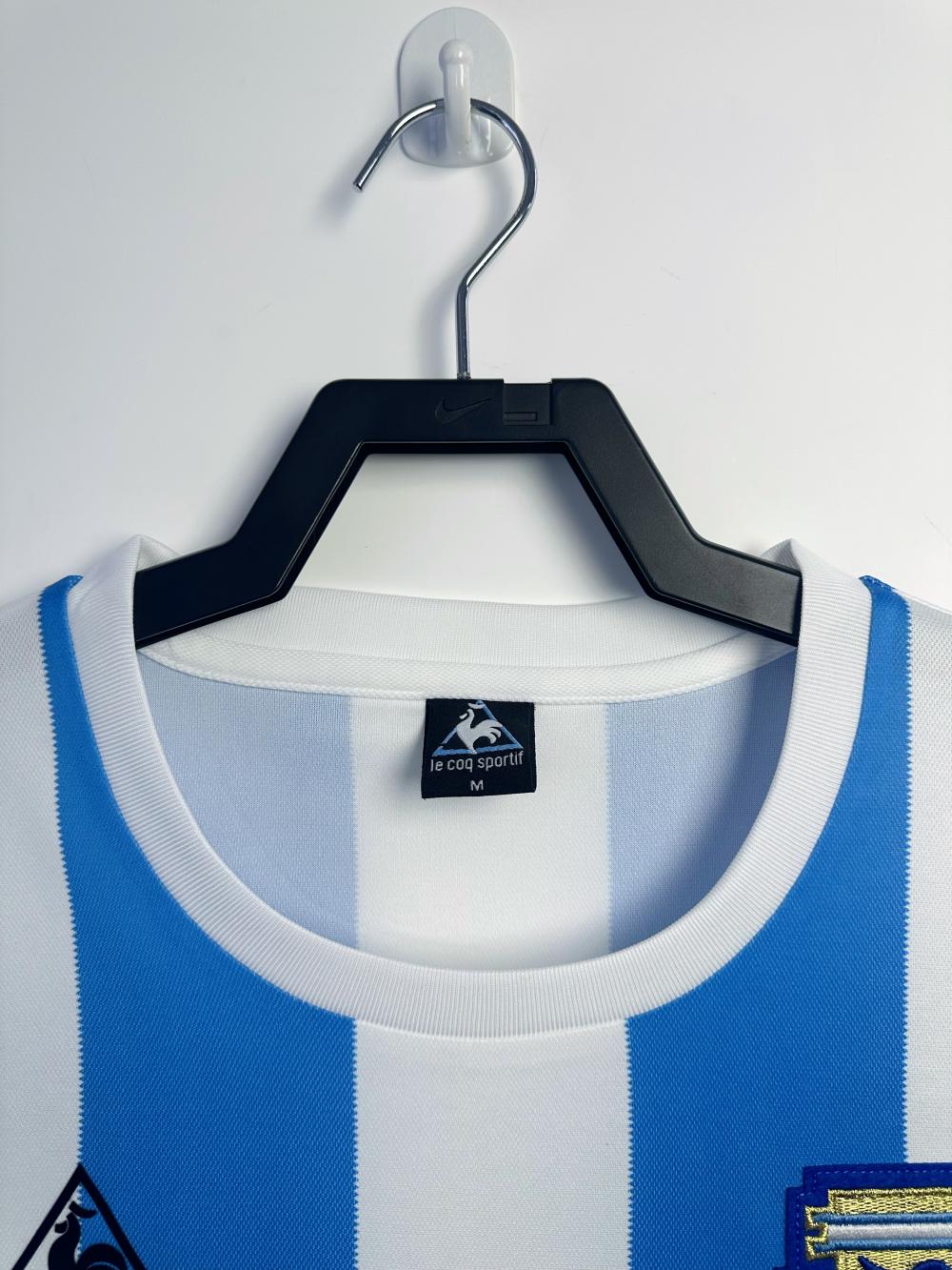 1986 Retrô Manga longa Argentina Seleção Casa Camisa Qualidade tailandesa 1:1 - Image 3