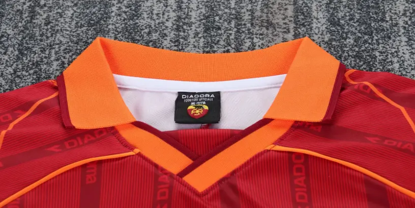 1999/2000 Ретро Roma Домашняя Футбольная футболка Тайское качество 1:1 Детский размер — изображение 3