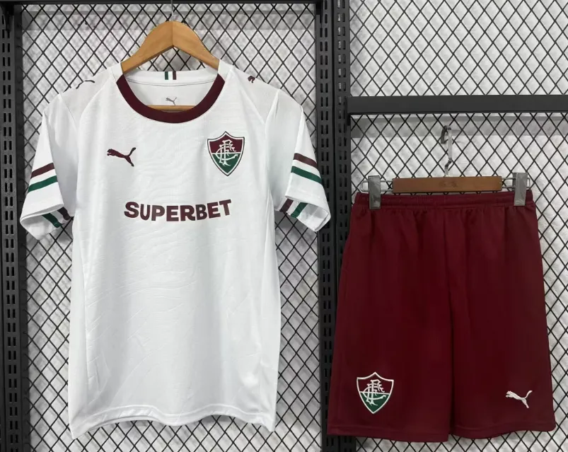 2026/2027 Fluminense Visitante Camiseta de fútbol Calidad tailandesa 1:1 Talla infantil