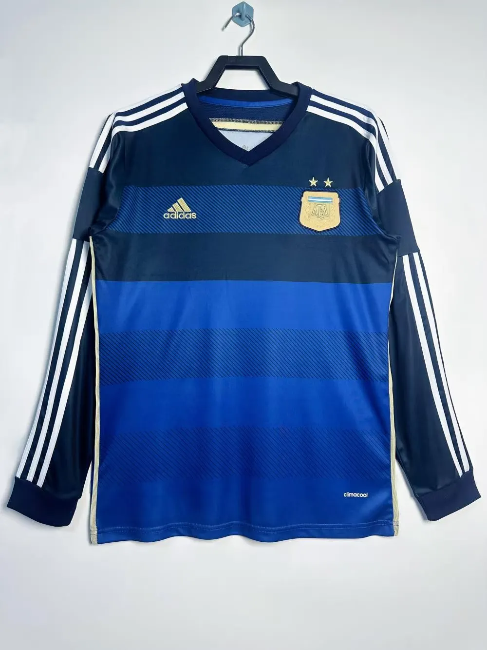 2014 Retro Lange mouw Argentinië Nationaal elftal Uit Shirt 1:1 Thaise kwaliteit