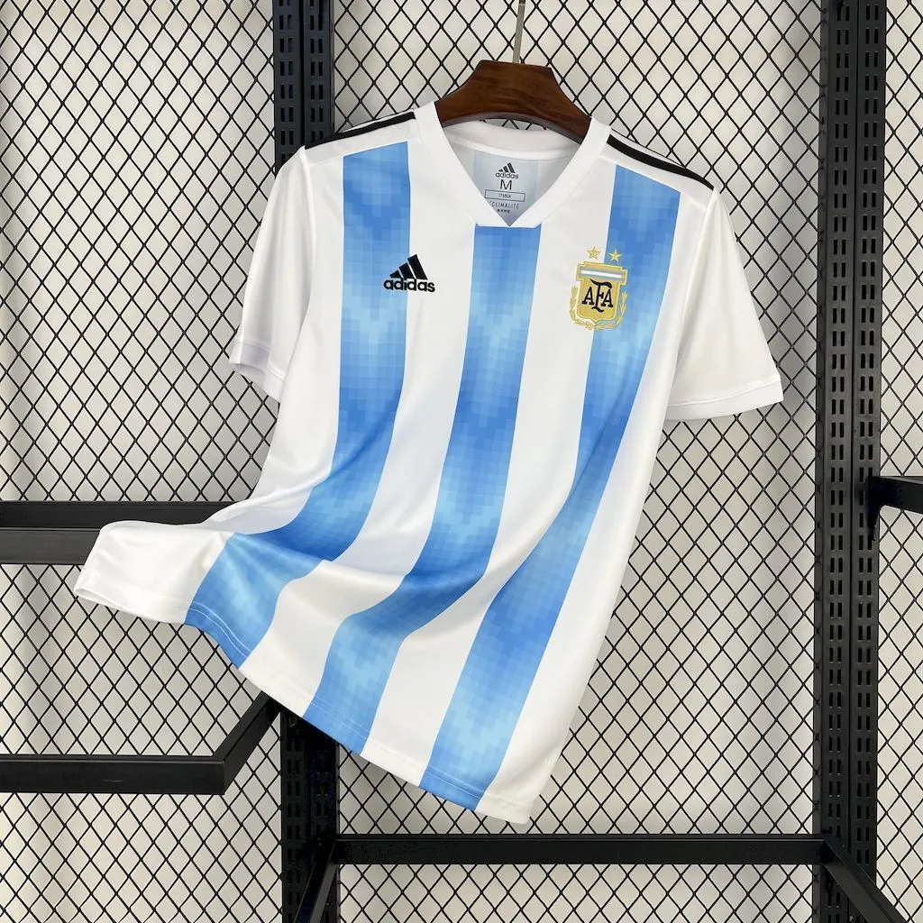 2008 Retro Argentyna Reprezentacja Domowa Koszulka Jakość tajska 1:1