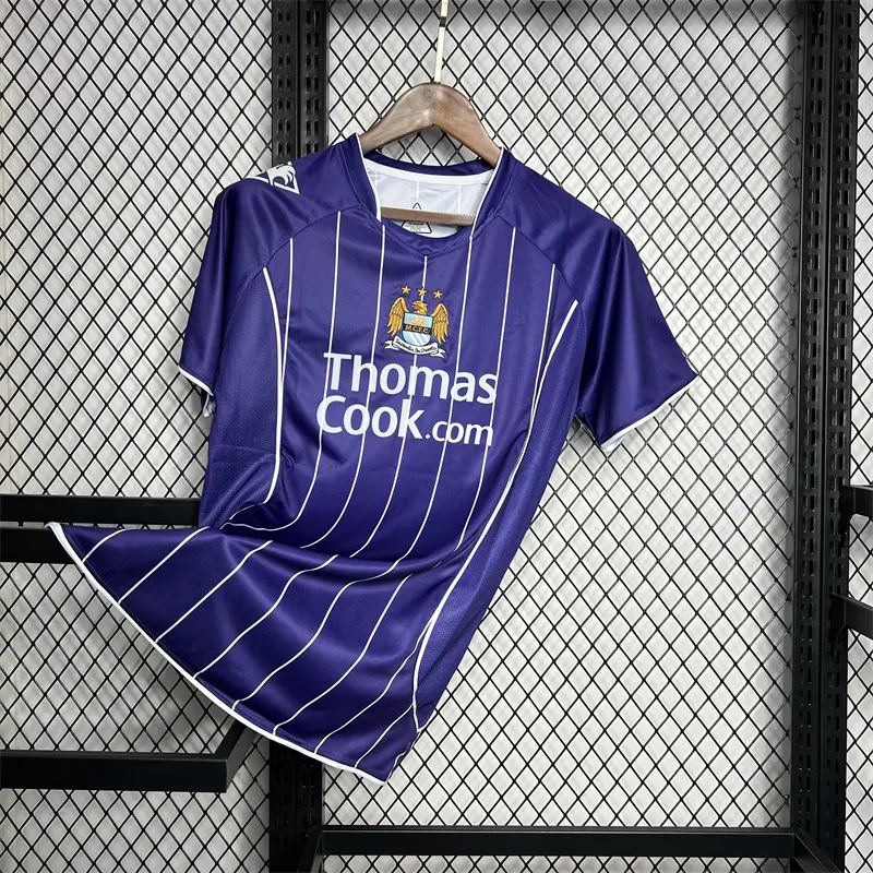 2007/2008 Retro Manchester City Visitante Camiseta de fútbol Calidad tailandesa 1:1 - Imagen 3