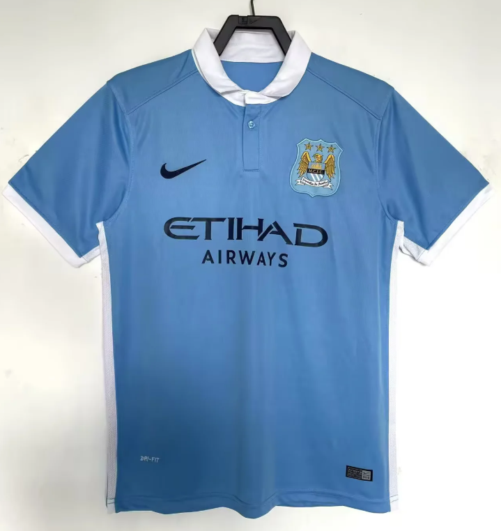 2015/2016 Retro Manchester City Casa Maglia da calcio Qualità thai 1:1