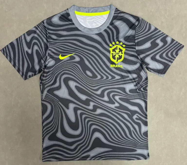 2026/2027 Brasil Agasalho de treino Cinza Camisa de futebol Qualidade tailandesa 1:1