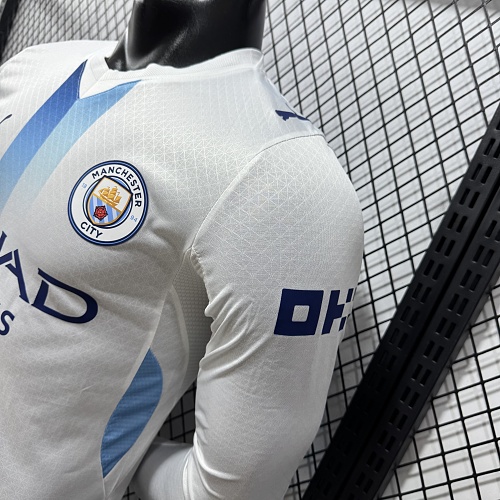 2026/2027 Длинный рукав Игровая версия Manchester City Третья Гостевая Футбольная футболка Тайское качество 1:1 — изображение 9