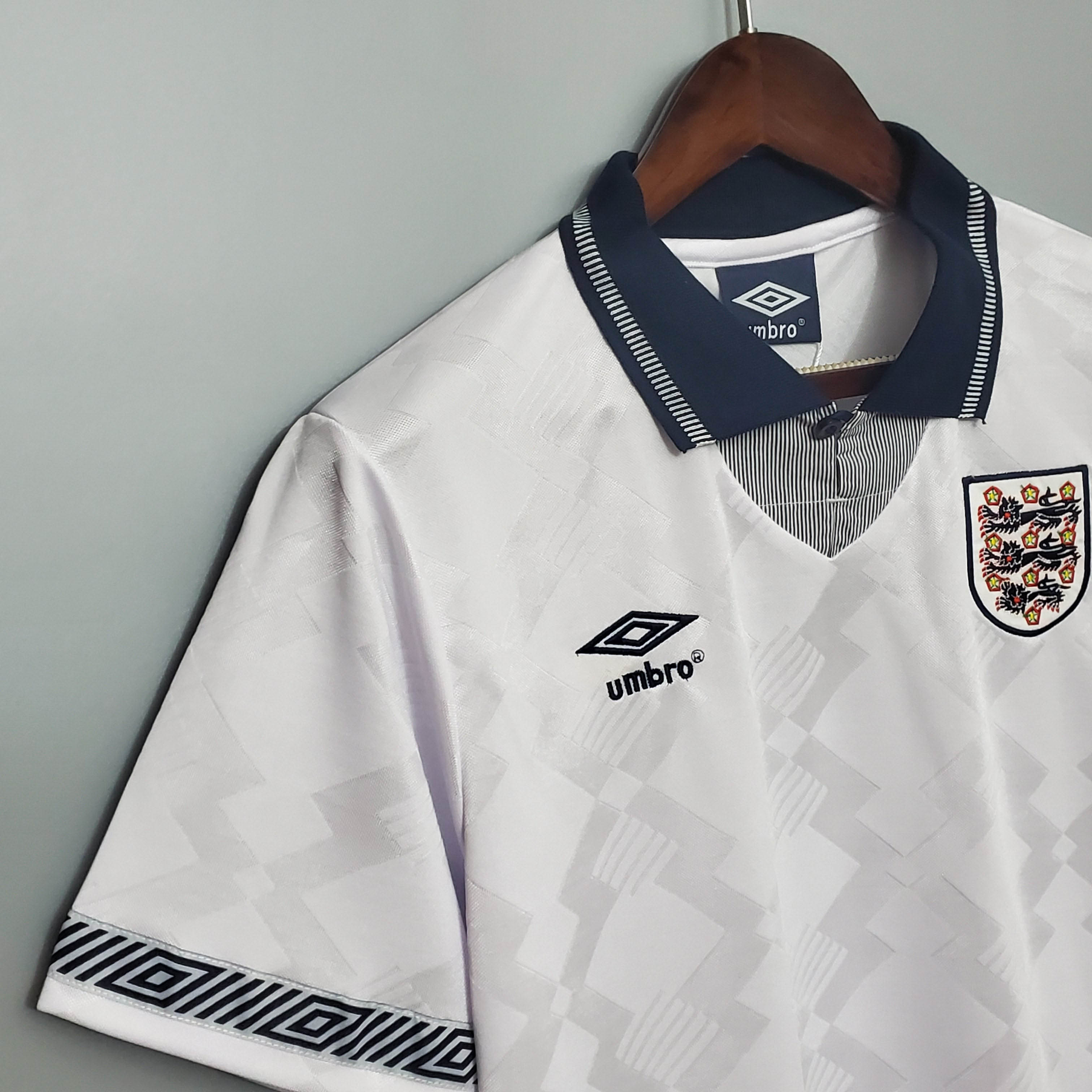 1990 Retro Inghilterra Casa Maglia da calcio - immagine 6