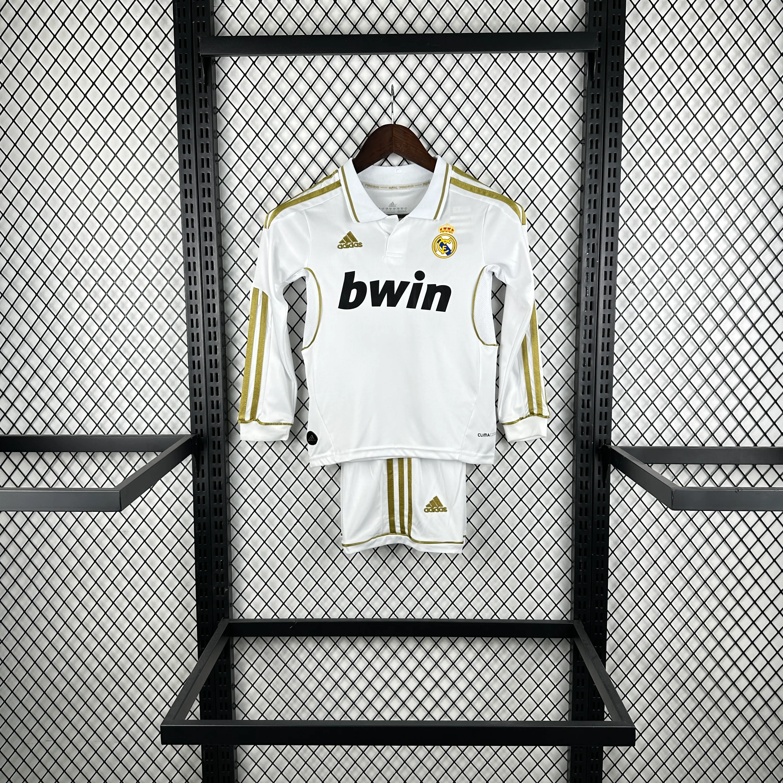 2011/2012 Retro Long Sleeve Real Madrid Home Football Shirt 1:1 Thai Quality Kids Size