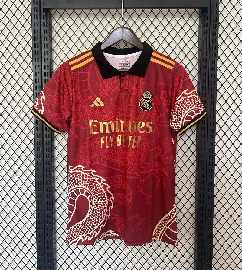 2024/2025 Real Madrid Rosso Dragon Edizione speciale Maglia Verde Qualità thai 1:1