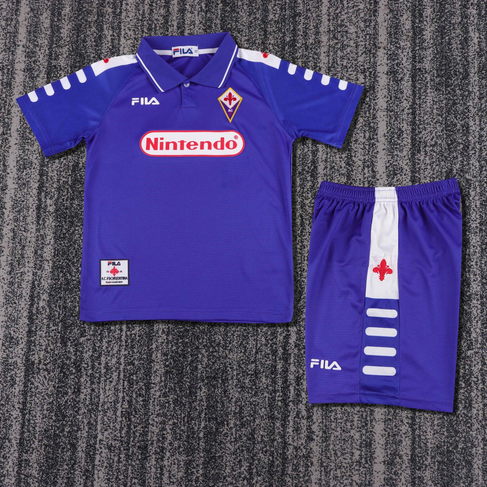 1998-1999 Retro Fiorentina Home Football Shirt 1:1 Thai Quality Kids Size