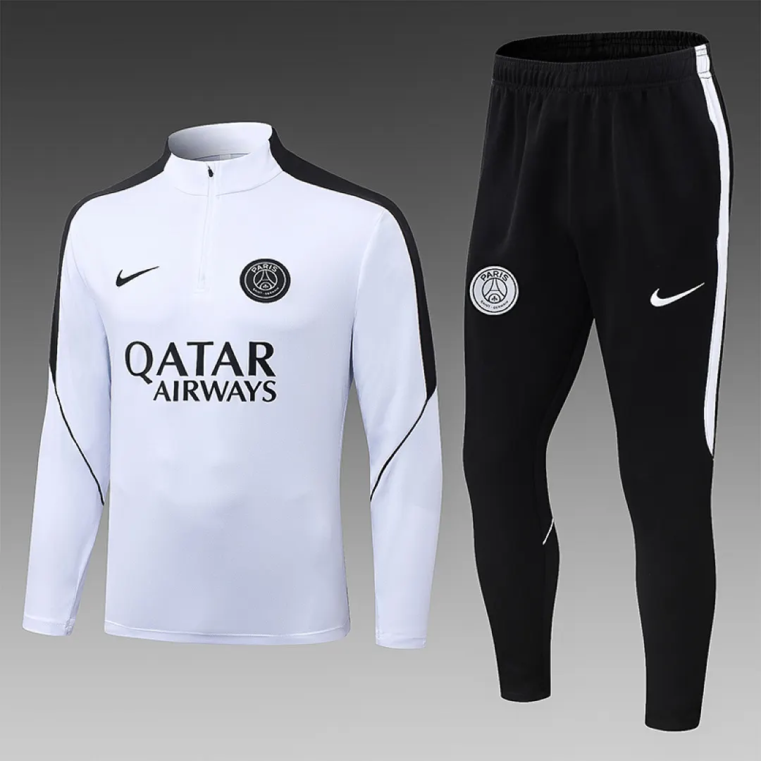 2026/2027 Psg Paris Saint-Germain Dres treningowy na półzamek Biały Koszulka piłkarska Jakość tajska 1:1 Zestaw