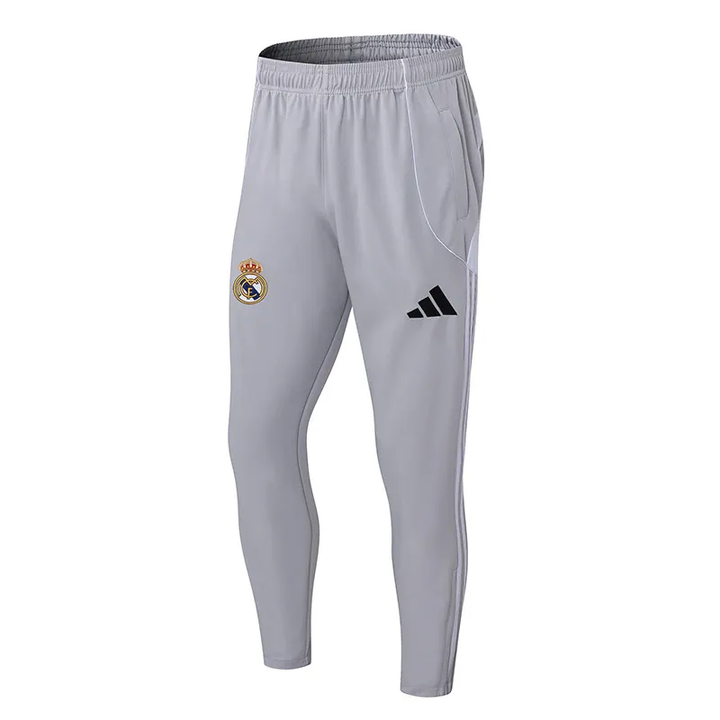 2025-2026 Real Madrid Wit Grijs Halve-rits trainingspak Voetbalshirt 1:1 Thaise kwaliteit Set - Afbeelding 5