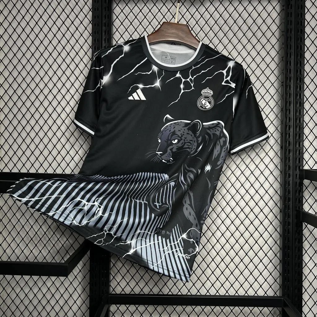 2024/2025 Real Madrid Edição especial Preto Camisa Qualidade tailandesa 1:1 - Image 3