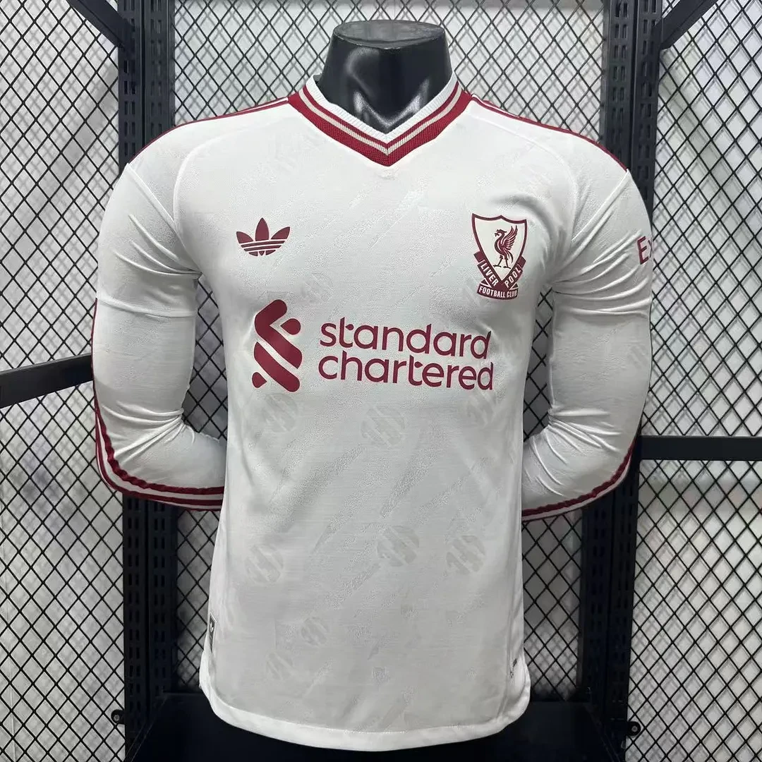 2026-2027 Manga larga Versión jugador Liverpool Visitante Camiseta de fútbol Calidad tailandesa 1:1