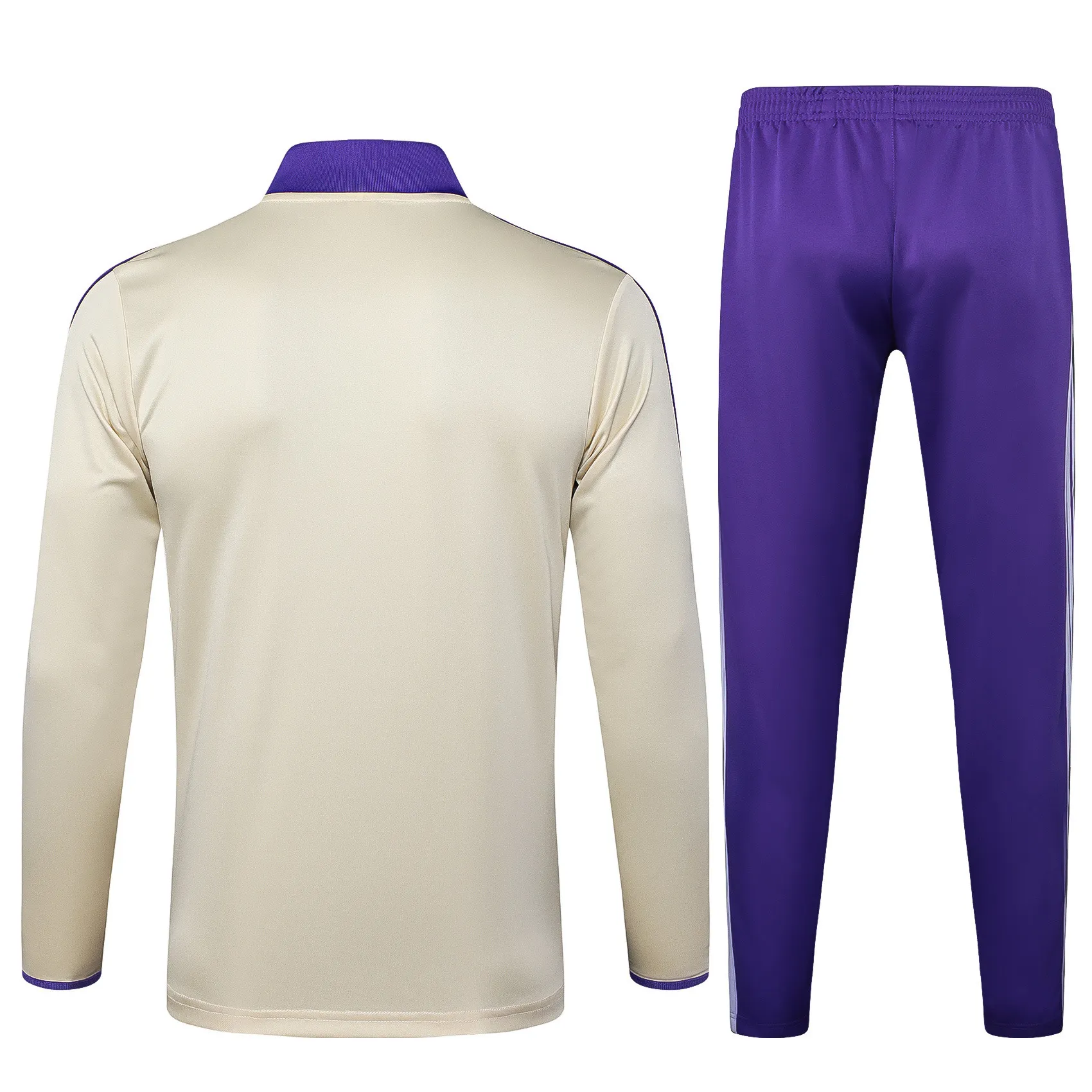 2025/2026 Real Madrid Apricot Rétro Édition Survêtement demi-zip Maillot de football Qualité thaï 1:1 Ensemble – Image 2