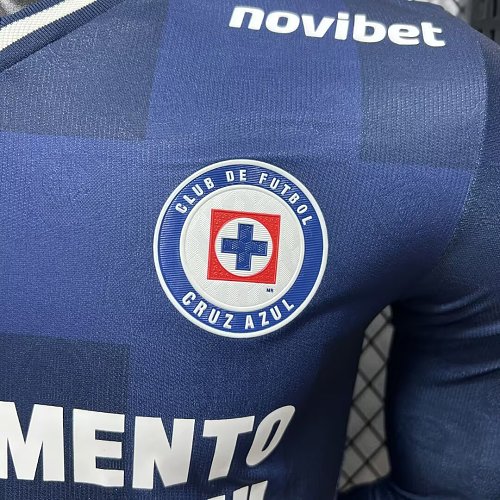 2026/2027 Uzun kol Oyuncu versiyonu Cruz Azul Üçüncü Deplasman Futbol forması 1:1 Tayland kalitesi - Görsel 7