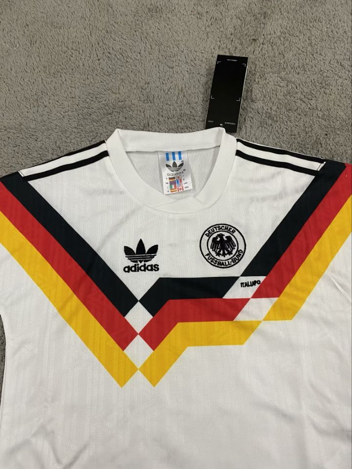 1990 Retro Deutschland Heim Fußballtrikot 1:1 Thai-Qualität Kindergröße – Bild 4