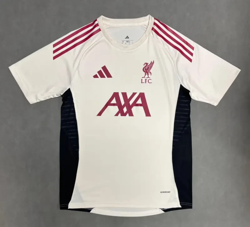 2025/2026 Liverpool Training Suit off white Football Jersey 1:1 Thai quality