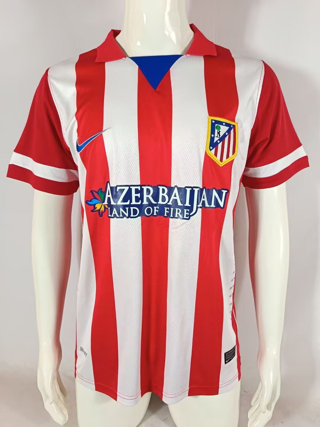 2013-2014 Retrô Atletico Madrid Casa Camisa de futebol Qualidade tailandesa 1:1