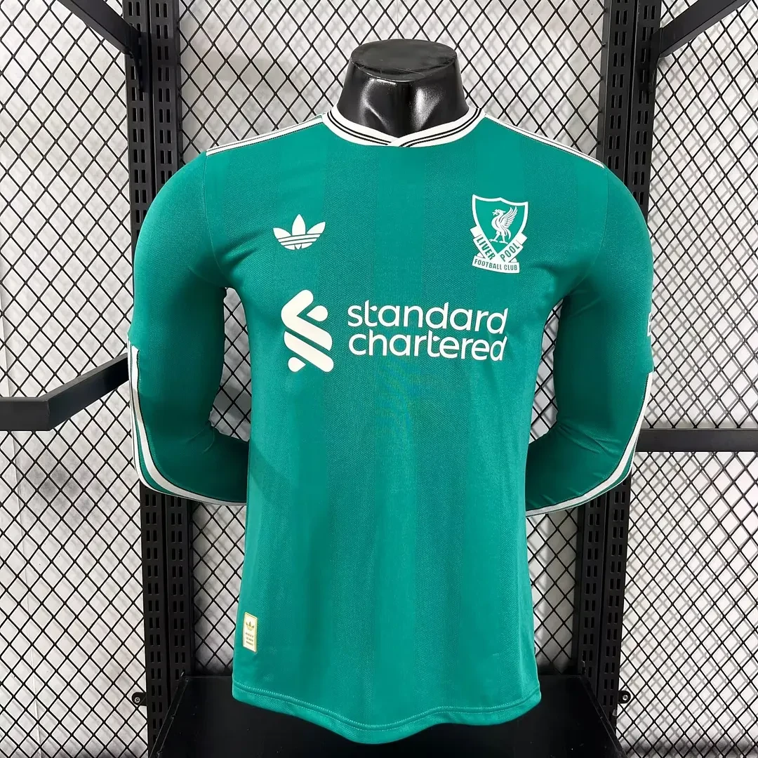 2025/2026 Długi rękaw Wersja zawodnicza Liverpool Trzecia Wyjazdowa Koszulka piłkarska Jakość tajska 1:1