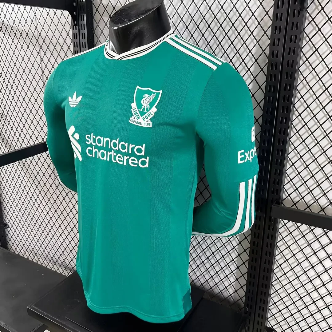 2025/2026 Długi rękaw Wersja zawodnicza Liverpool Trzecia Wyjazdowa Koszulka piłkarska Jakość tajska 1:1 - obrazek 7