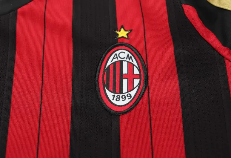 2013-2014 Retro Long Sleeve AC Milan Home Football Shirt 1:1 Thai Quality Kids Size - Image 6