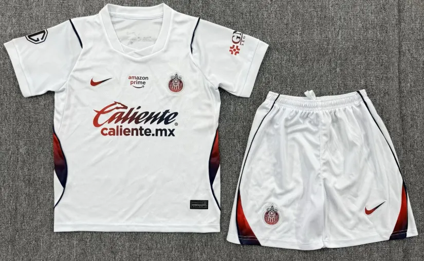 2026/2027 Chivas Гостевая Футбольная футболка Тайское качество 1:1 Детский размер