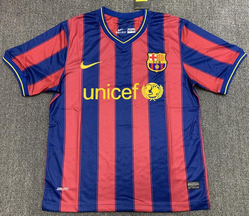 2009/2010 Ретро Barcelona Домашняя Футбольная футболка Тайское качество 1:1
