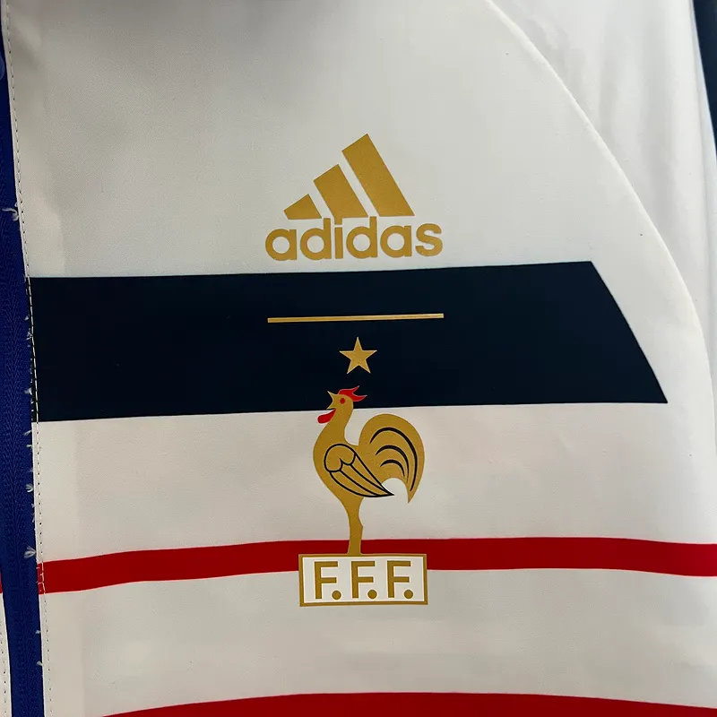 2024 France (White-Blue) Reversible Windbreaker Soccer Jersey 1:1 Thai Quality - Image 5