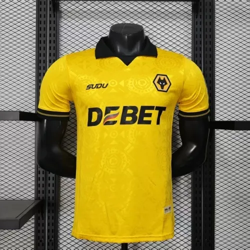 2025/2026 Versão jogador Wolverhampton Wanderers Casa Camisa de futebol Qualidade tailandesa 1:1