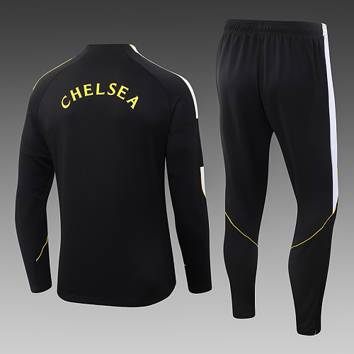 2026/2027 Chelsea Тренировочный костюм на молнии Чёрный Футбольная футболка Тайское качество 1:1 — изображение 2