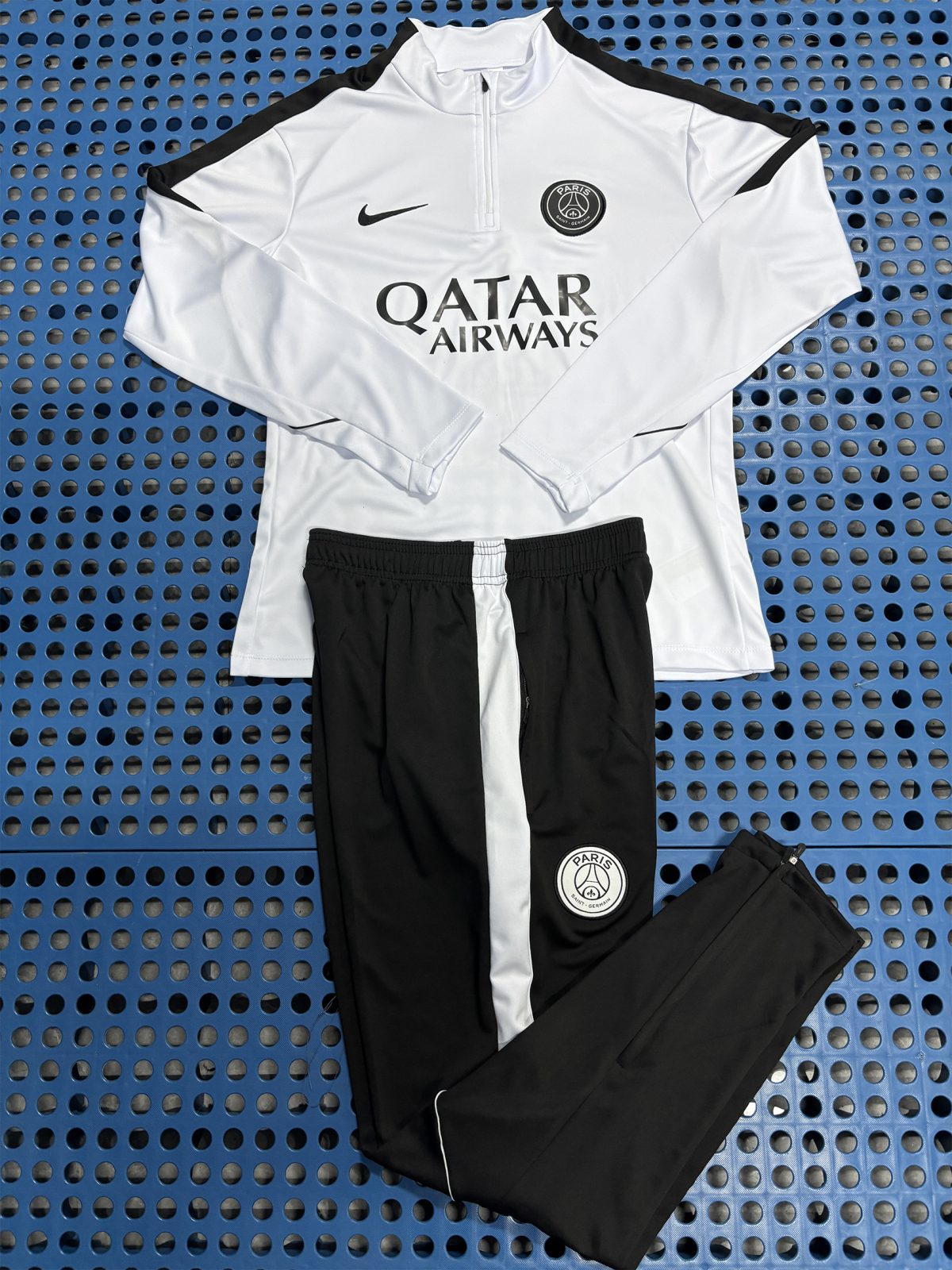 2026/2027 Psg Paris Saint-Germain Dres treningowy na półzamek Biały Koszulka piłkarska Jakość tajska 1:1 Zestaw - obrazek 4
