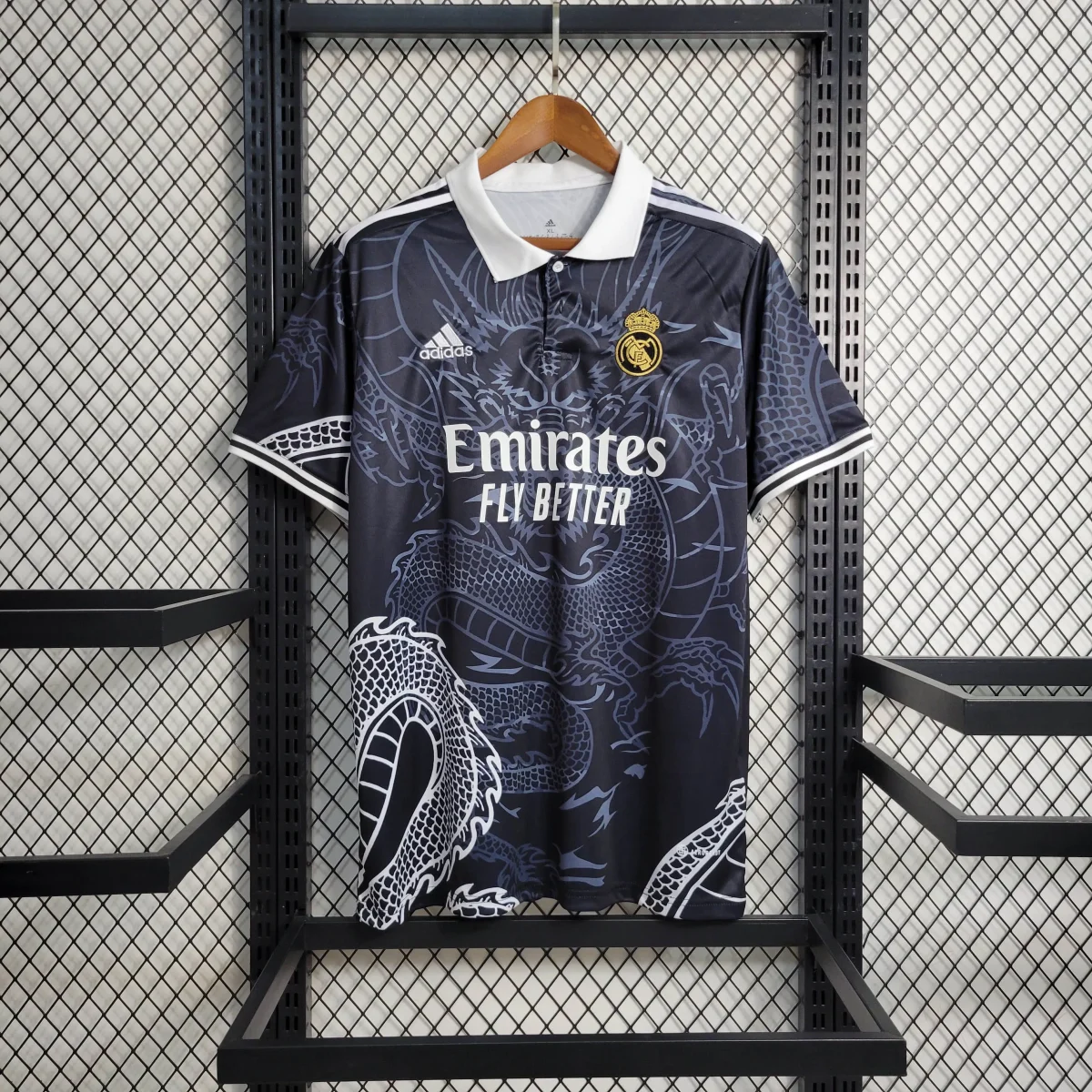 2023/2024 Real Madrid Chinese Dragon Чёрный Футбольная футболка
