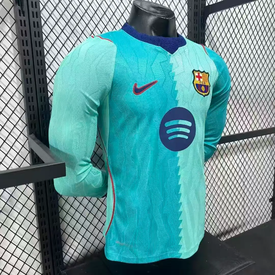 2026/2027 Длинный рукав Игровая версия Barcelona Третья Гостевая Футбольная футболка Тайское качество 1:1 — изображение 3
