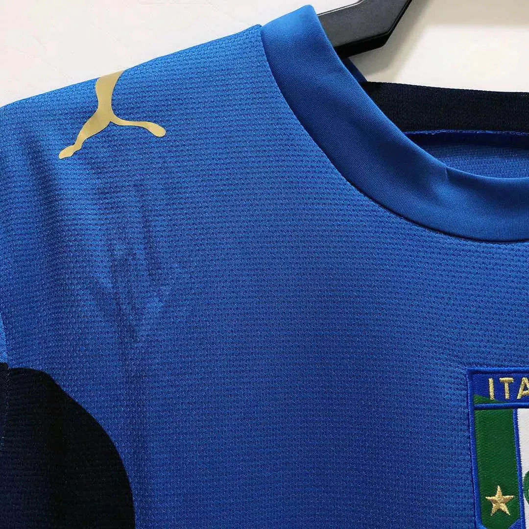 2006 Retro Italy Home Soccer Shirt - Image 6