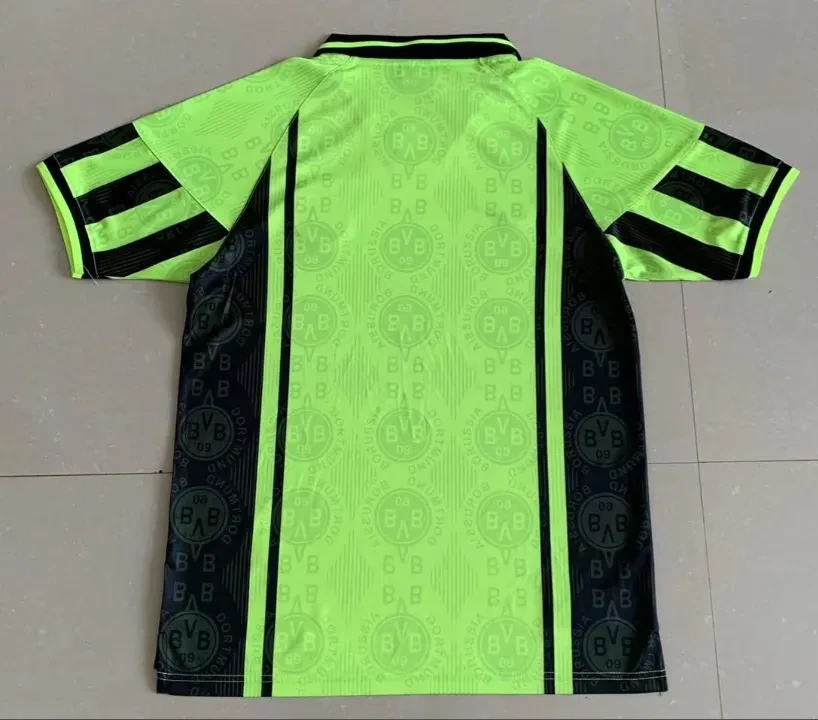 1996-1997 复古 多特蒙德 主场 足球 01 球衣 1:1 泰版品质 - 图片 2