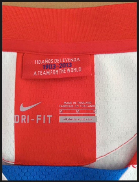 2013-2014 Retrô Atletico Madrid Casa Camisa de futebol Qualidade tailandesa 1:1 - Image 5