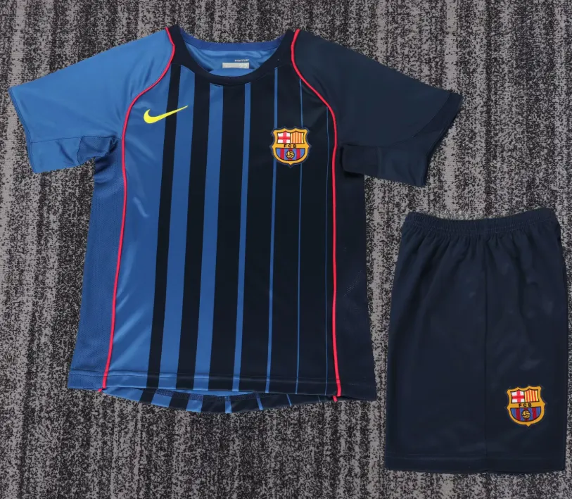 2004/2005 Retro Barcelona Auswärts Fußballtrikot 1:1 Thai-Qualität Kindergröße