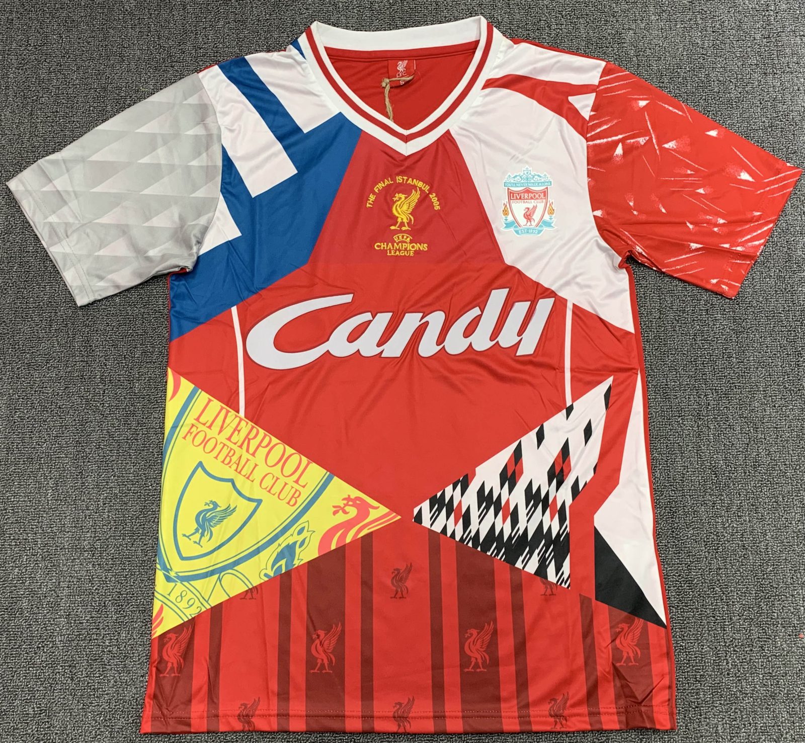 Retrô Liverpool Hybrid Edição comemorativa Camisa de futebol Qualidade tailandesa 1:1