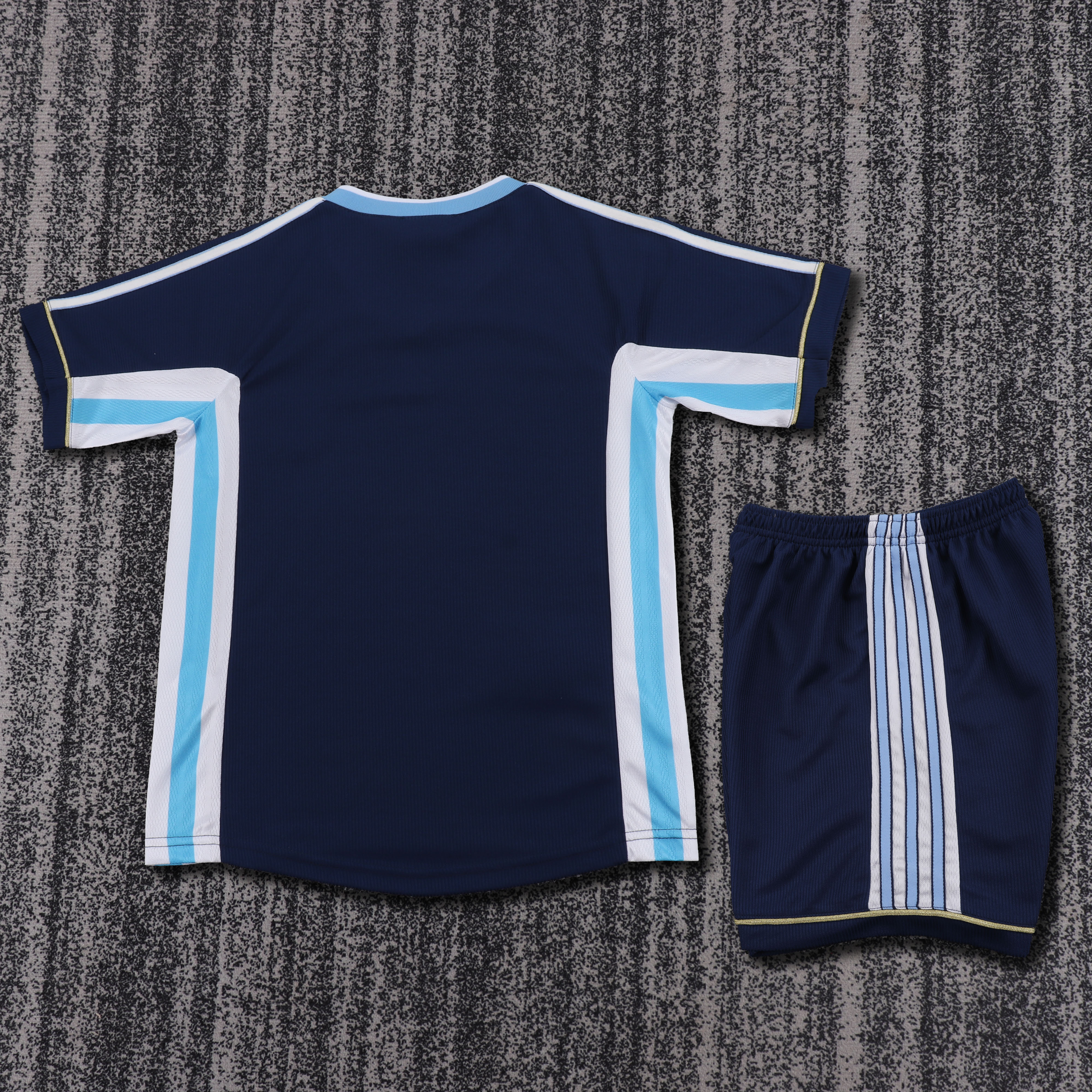 1998 Retro Argentina Selección nacional Visitante Camiseta Calidad tailandesa 1:1 Talla infantil - Imagen 2