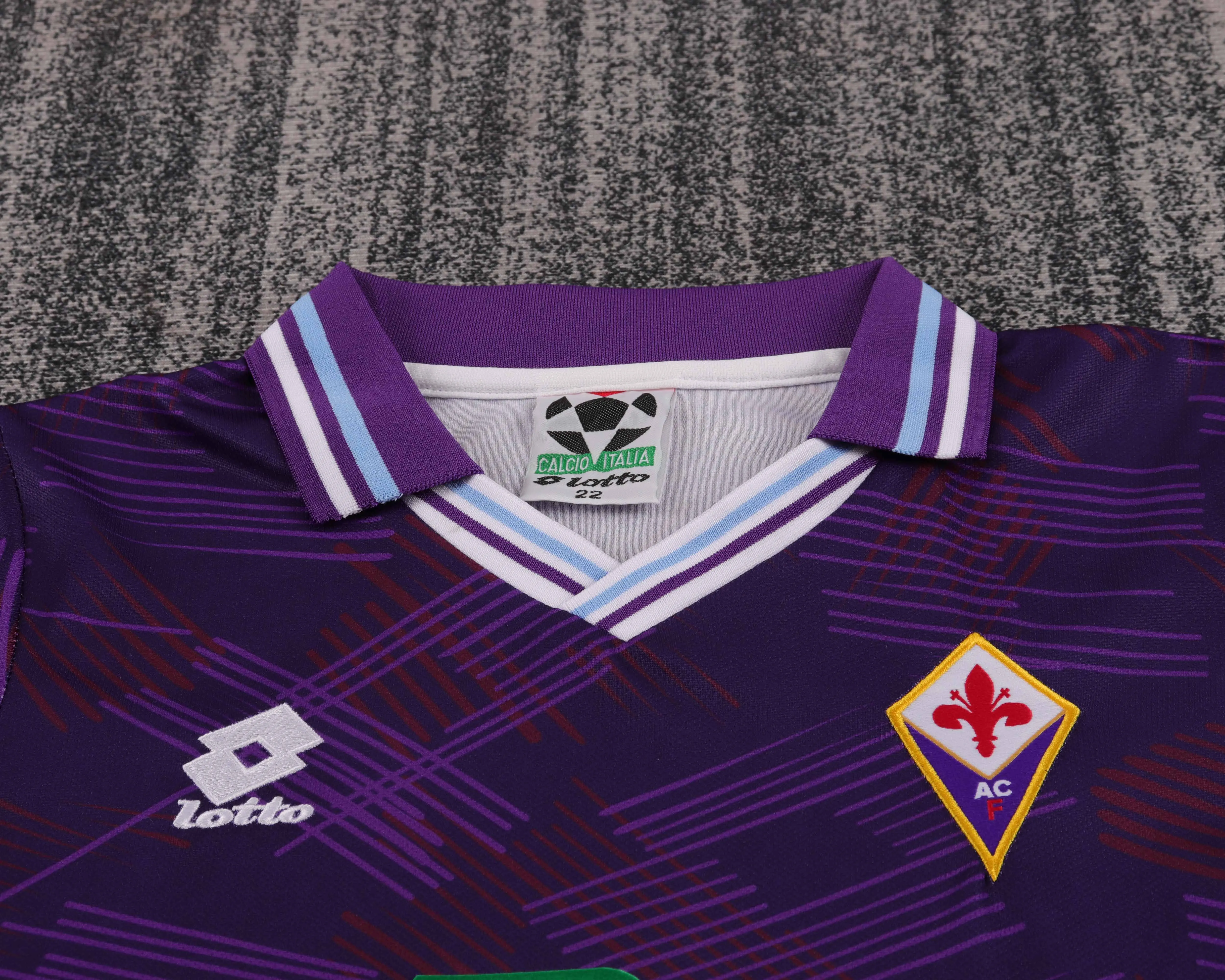 1992-1993 Retro Fiorentina Casa Maglia da calcio Qualità thai 1:1 Taglia bambino - immagine 2