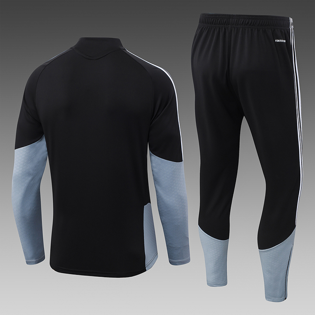 2026/2027 Real Madrid Agasalho meia-ziper Preto Camisa de futebol Qualidade tailandesa 1:1 Conjunto - Image 3