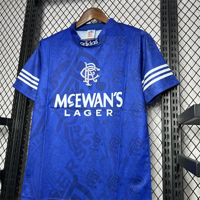 1995/1996 Retro Rangers Domowa Koszulka piłkarska Jakość tajska 1:1 - obrazek 4