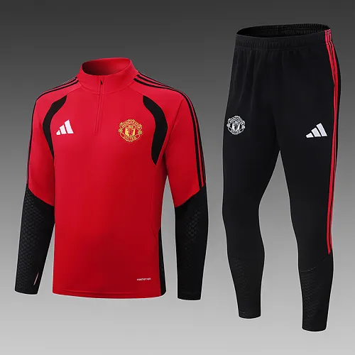 2026/2027 Manchester United Half-Pull Training Suit Red Football Shirt 1:1 Thai Quality Set