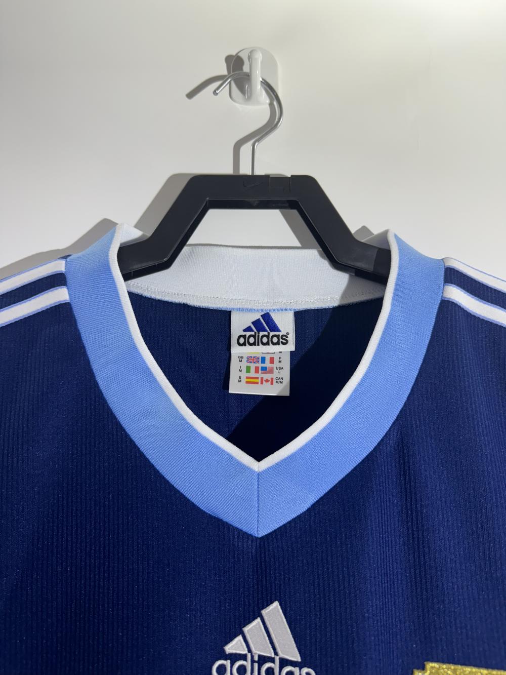 1998 Retro Argentyna Reprezentacja Wyjazdowa Koszulka Jakość tajska 1:1 - obrazek 3