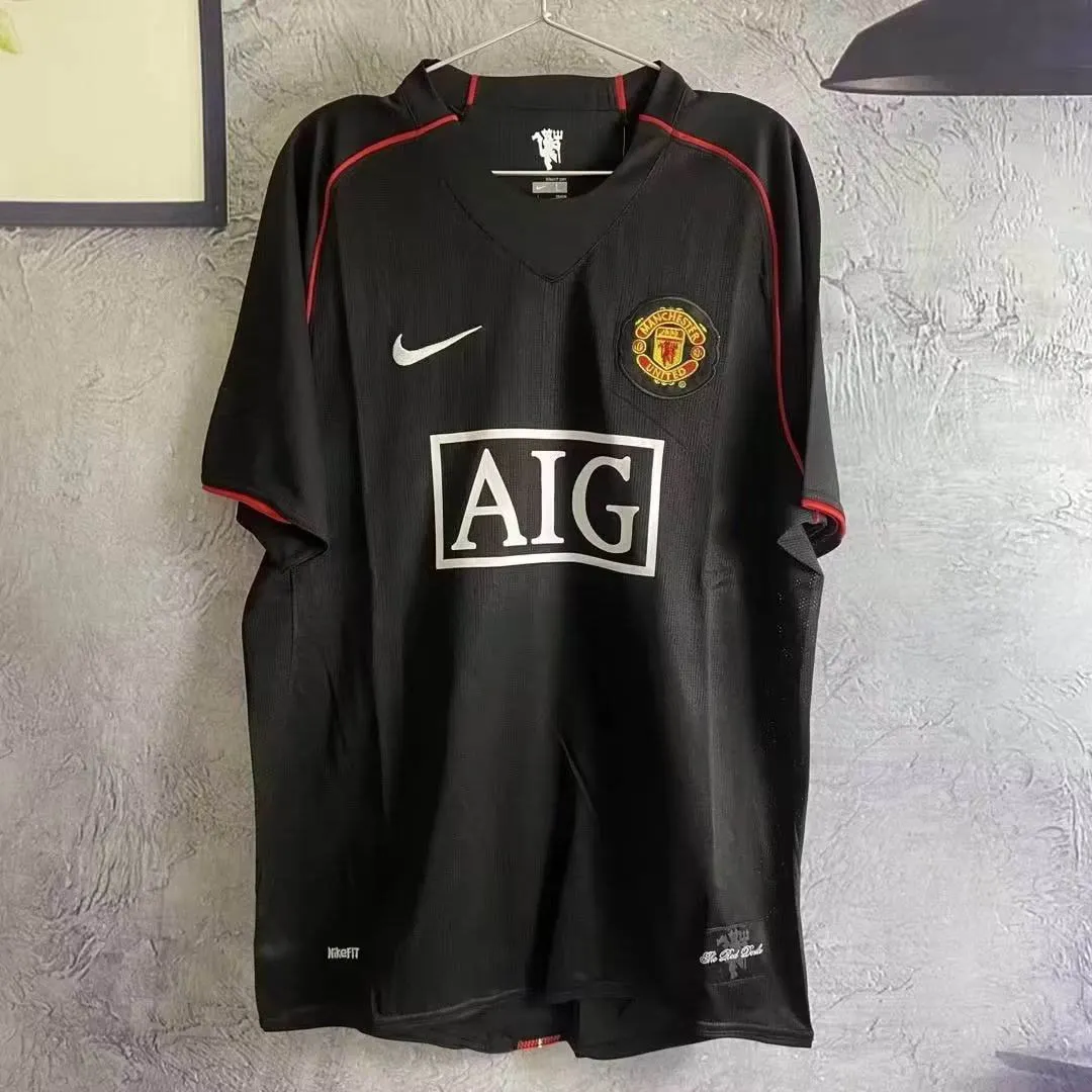 2007/2008 Retro Manchester United Trzecia Wyjazdowa Koszulka piłkarska Jakość tajska 1:1