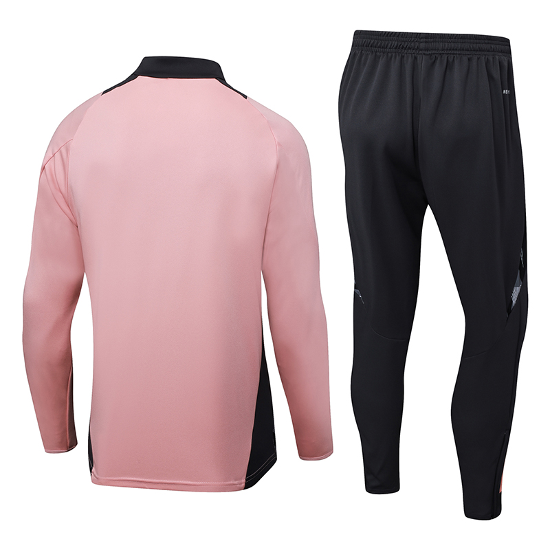 2024/2025 Real Madrid Rosa Schwarz Halbreißverschluss-Trainingsanzug Fußballtrikot 1:1 Thai-Qualität Set – Bild 3