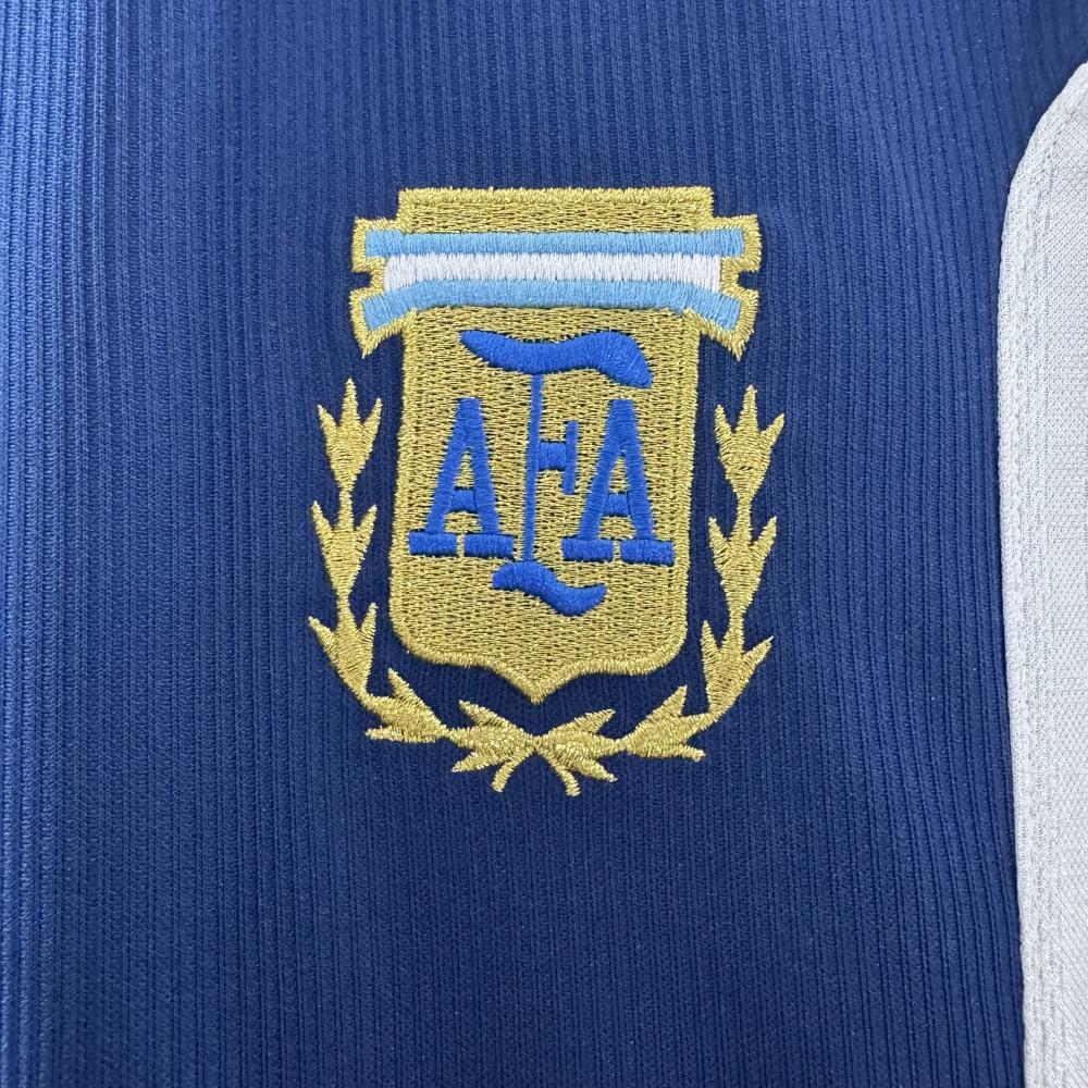 1998 Retro Argentyna Reprezentacja Wyjazdowa Koszulka Jakość tajska 1:1 - obrazek 7