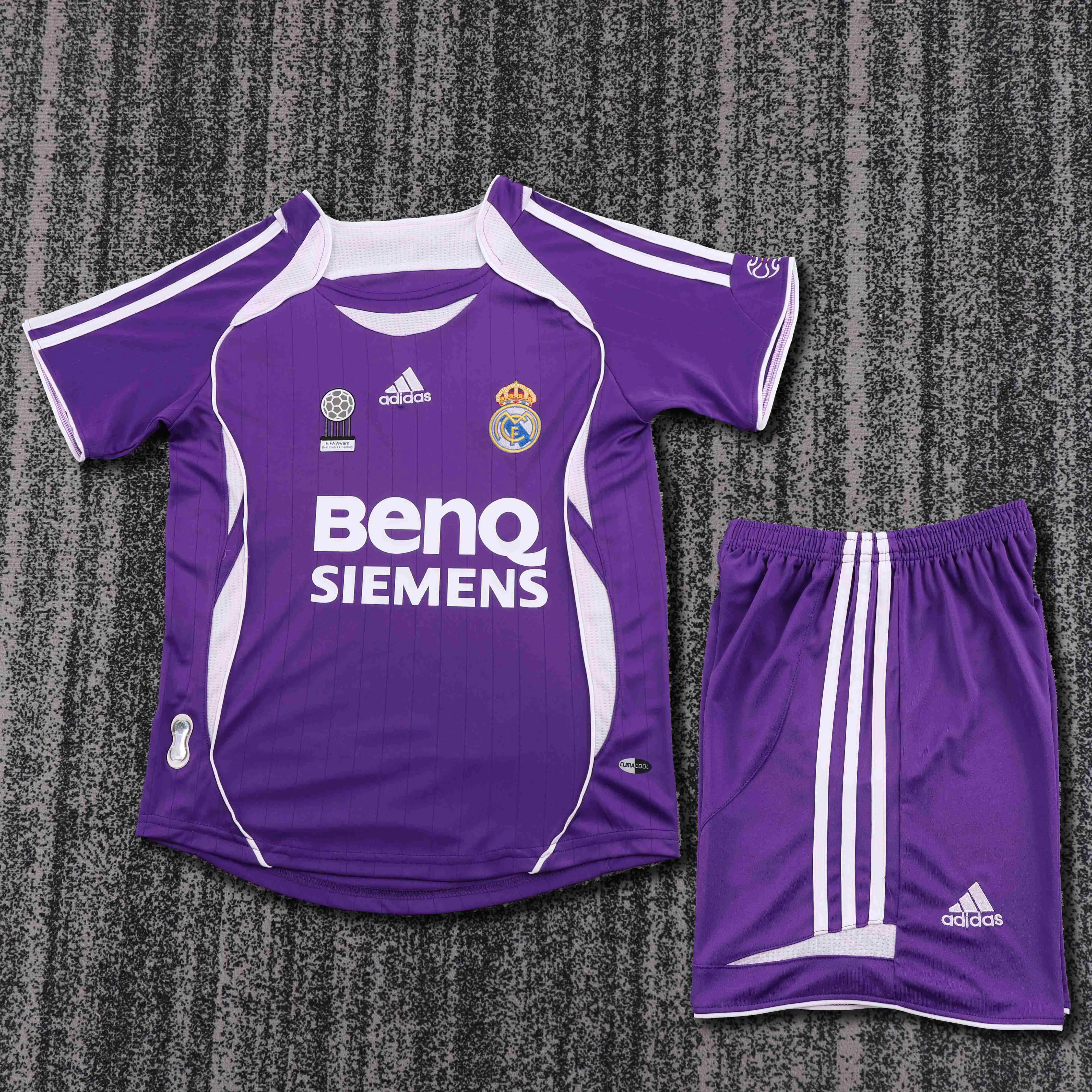 2006-2007 Retro Real Madrid Wyjazdowa Koszulka piłkarska Jakość tajska 1:1 Rozmiar dziecięcy