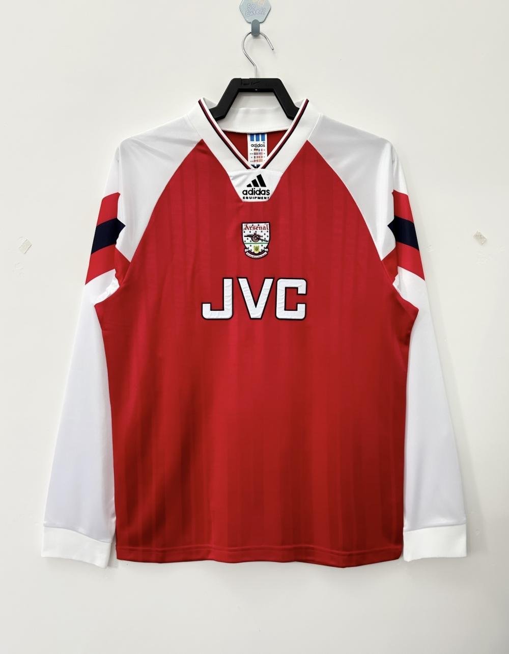 1992/1993 Retrô Manga longa Arsenal Casa Camisa de futebol Qualidade tailandesa 1:1